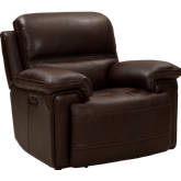 Sedrick Power Recliner in Walnut Brown Leather